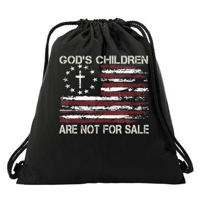 Gods Children Are Not For Sale Funny Quote Gods Children Drawstring Bag