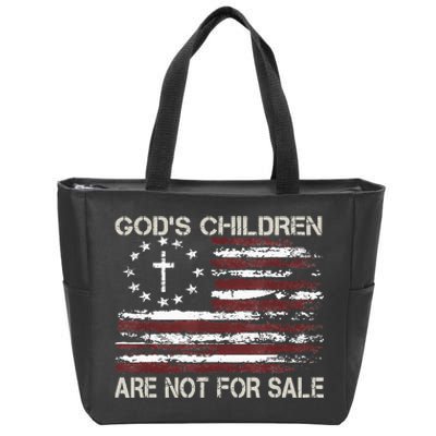 Gods Children Are Not For Sale Funny Quote Gods Children Zip Tote Bag