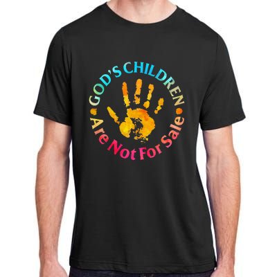 God's Children Are Not For Sale Hand Prints Adult ChromaSoft Performance T-Shirt