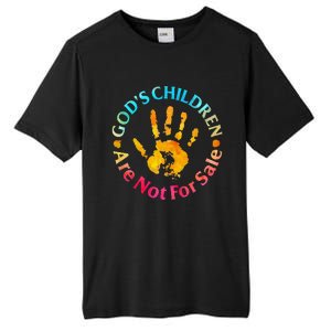 God's Children Are Not For Sale Hand Prints Tall Fusion ChromaSoft Performance T-Shirt