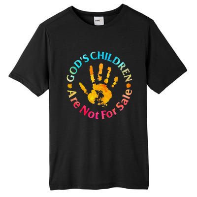 God's Children Are Not For Sale Hand Prints Tall Fusion ChromaSoft Performance T-Shirt