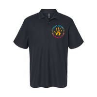 God's Children Are Not For Sale Hand Prints Softstyle Adult Sport Polo