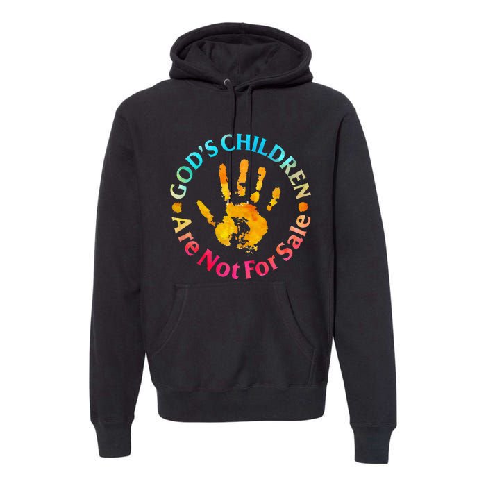 God's Children Are Not For Sale Hand Prints Premium Hoodie