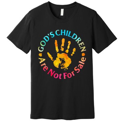 God's Children Are Not For Sale Hand Prints Premium T-Shirt