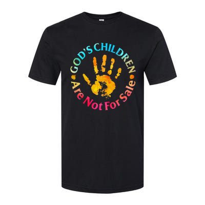 God's Children Are Not For Sale Hand Prints Softstyle CVC T-Shirt