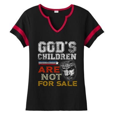 Gods Children Are Not For Sale: Embracing Sound Of Freedom Ladies Halftime Notch Neck Tee