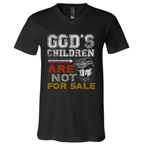 Gods Children Are Not For Sale: Embracing Sound Of Freedom V-Neck T-Shirt