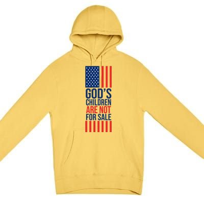 Gods Children Are Not For Sale USA Premium Pullover Hoodie