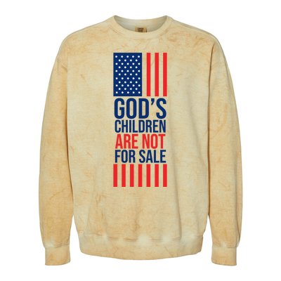 Gods Children Are Not For Sale USA Colorblast Crewneck Sweatshirt