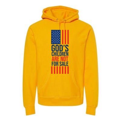 Gods Children Are Not For Sale USA Premium Hoodie