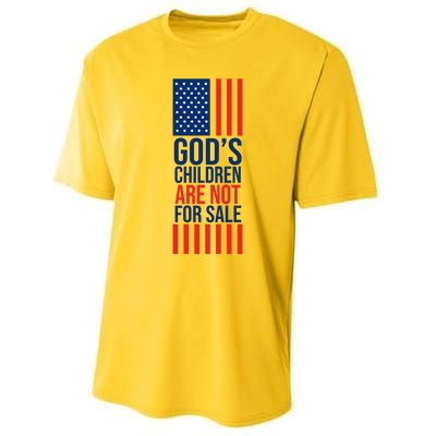 Gods Children Are Not For Sale USA Performance Sprint T-Shirt