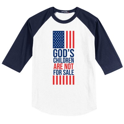 Gods Children Are Not For Sale USA Baseball Sleeve Shirt