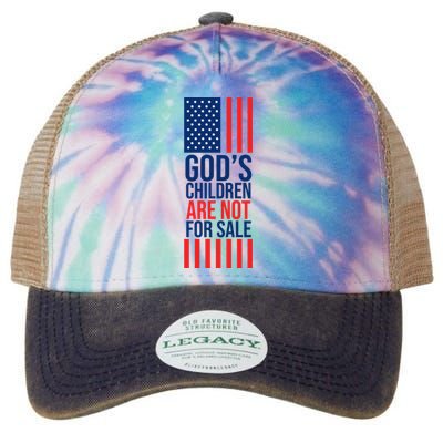 Gods Children Are Not For Sale USA Legacy Tie Dye Trucker Hat