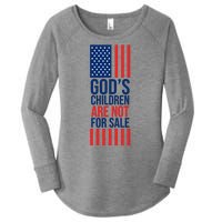 Gods Children Are Not For Sale USA Women's Perfect Tri Tunic Long Sleeve Shirt