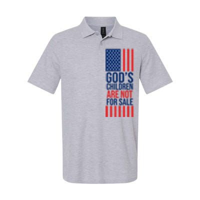 Gods Children Are Not For Sale USA Softstyle Adult Sport Polo