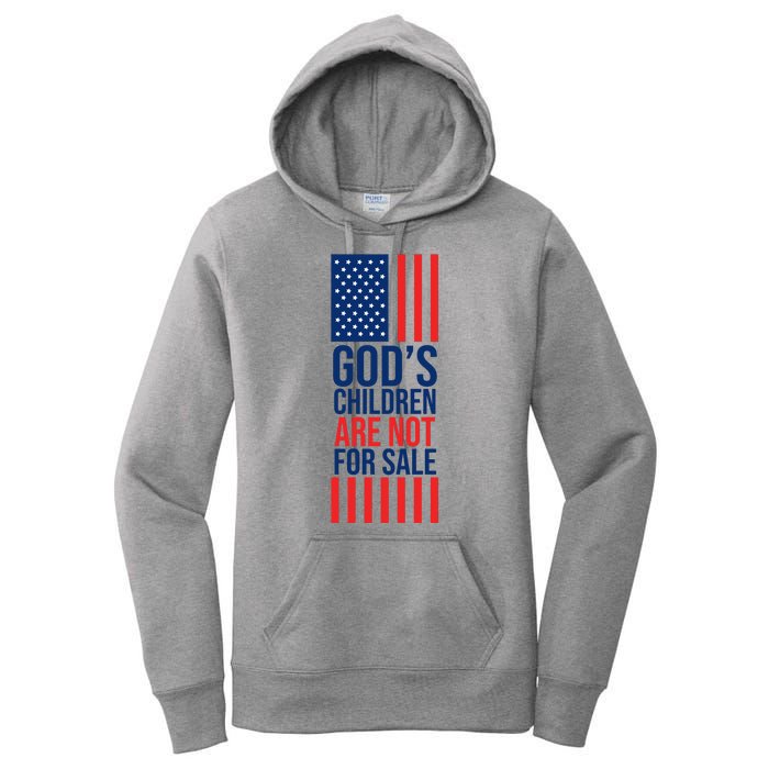 Gods Children Are Not For Sale USA Women's Pullover Hoodie