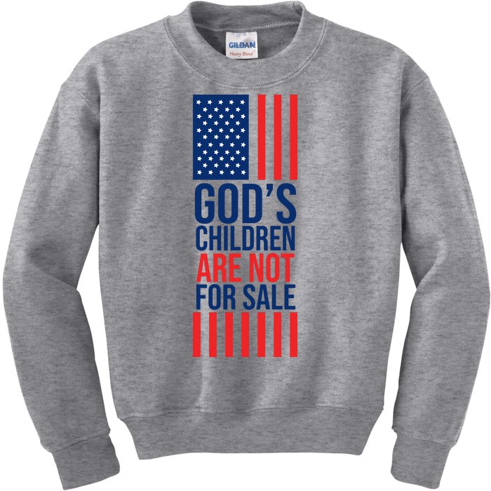 Gods Children Are Not For Sale USA Kids Sweatshirt