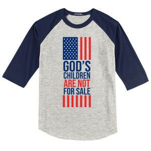 Gods Children Are Not For Sale USA Kids Colorblock Raglan Jersey