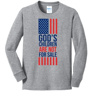 Gods Children Are Not For Sale USA Kids Long Sleeve Shirt