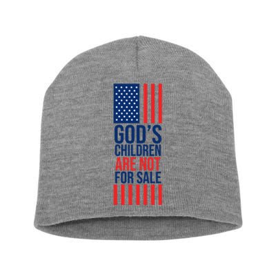 Gods Children Are Not For Sale USA Short Acrylic Beanie