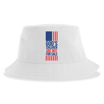 Gods Children Are Not For Sale USA Sustainable Bucket Hat