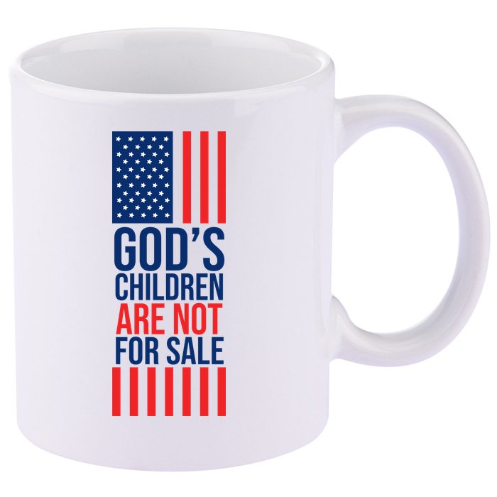 Gods Children Are Not For Sale USA 11oz C Handle Ceramic Mug