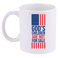 Gods Children Are Not For Sale USA 11oz C Handle Ceramic Mug