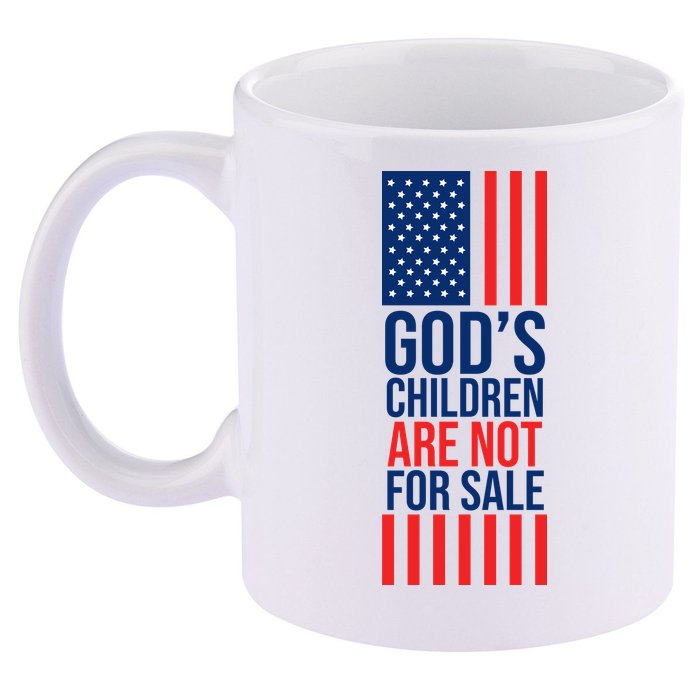 Gods Children Are Not For Sale USA 11oz C Handle Ceramic Mug