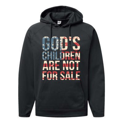 Gods Children Are Not For Sale Funny Political Performance Fleece Hoodie