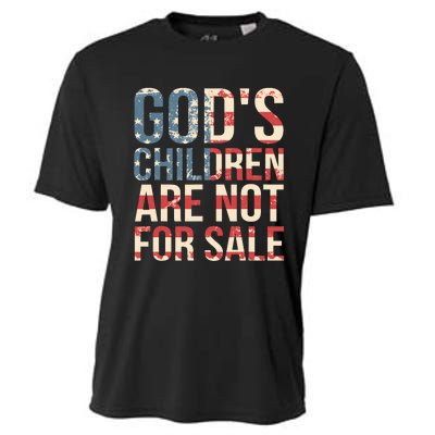 Gods Children Are Not For Sale Funny Political Cooling Performance Crew T-Shirt