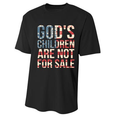 Gods Children Are Not For Sale Funny Political Performance Sprint T-Shirt