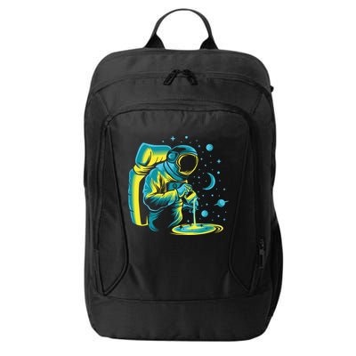 Galaxy Coffee Astronaut Pouring Coffee City Backpack
