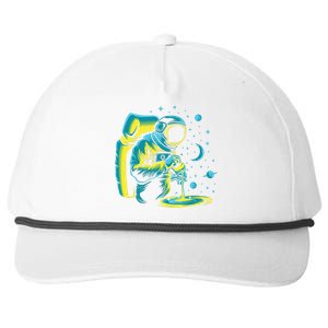 Galaxy Coffee Astronaut Pouring Coffee Snapback Five-Panel Rope Hat