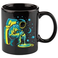 Galaxy Coffee Astronaut Pouring Coffee 11oz C Handle Ceramic Mug