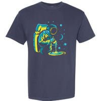 Galaxy Coffee Astronaut Pouring Coffee Garment-Dyed Heavyweight T-Shirt