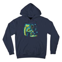 Galaxy Coffee Astronaut Pouring Coffee Hoodie