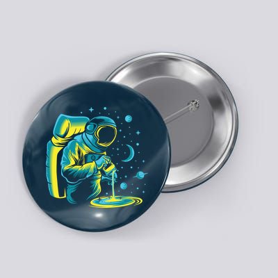 Galaxy Coffee Astronaut Pouring Coffee Button