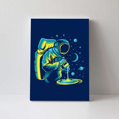 Galaxy Coffee Astronaut Pouring Coffee Canvas