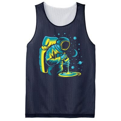 Galaxy Coffee Astronaut Pouring Coffee Mesh Reversible Basketball Jersey Tank