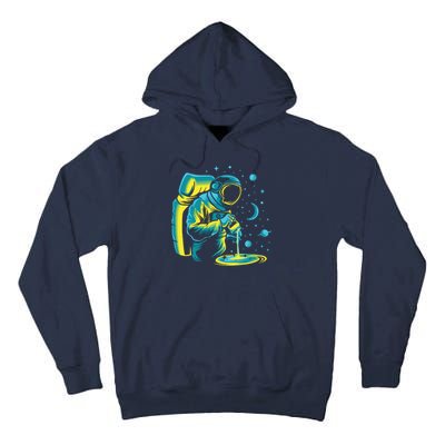 Galaxy Coffee Astronaut Pouring Coffee Tall Hoodie