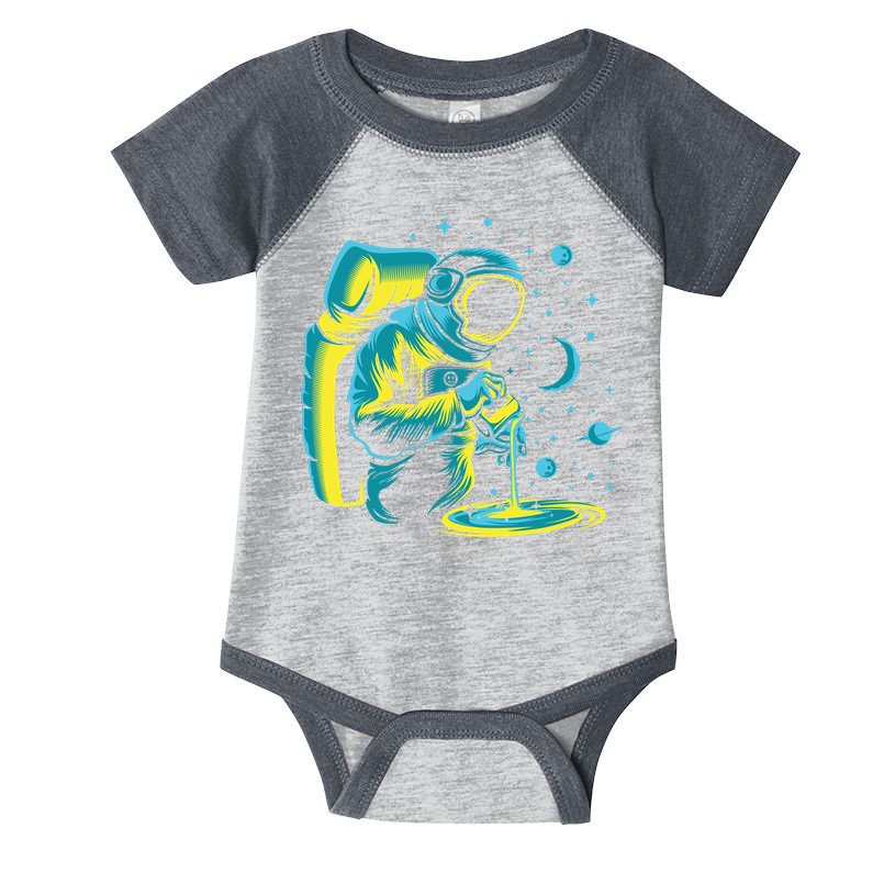 Galaxy Coffee Astronaut Pouring Coffee Infant Baby Jersey Bodysuit