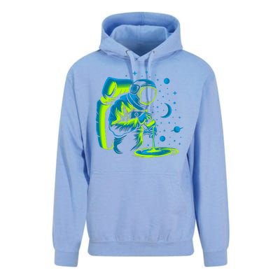 Galaxy Coffee Astronaut Pouring Coffee Unisex Surf Hoodie