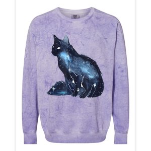 Galactic Cat Astronomy Kitten Stars Solar System Colorblast Crewneck Sweatshirt