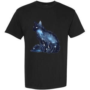 Galactic Cat Astronomy Kitten Stars Solar System Garment-Dyed Heavyweight T-Shirt