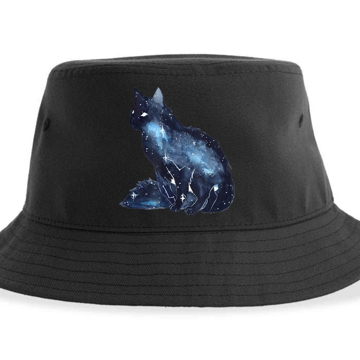 Galactic Cat Astronomy Kitten Stars Solar System Sustainable Bucket Hat