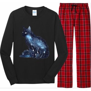 Galactic Cat Astronomy Kitten Stars Solar System Long Sleeve Pajama Set