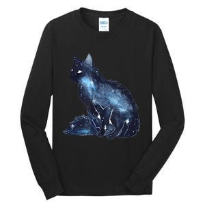 Galactic Cat Astronomy Kitten Stars Solar System Tall Long Sleeve T-Shirt