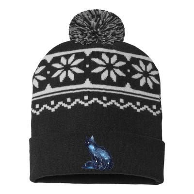 Galactic Cat Astronomy Kitten Stars Solar System USA-Made Snowflake Beanie