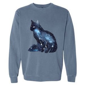 Galactic Cat Astronomy Kitten Stars Solar System Garment-Dyed Sweatshirt