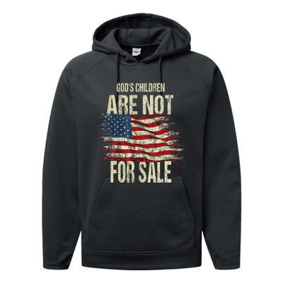 Gods Children Are Not For Sale Funny Vintage Gods Children Performance Fleece Hoodie